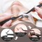 9 Pieces Curved Pointed Craft Tweezers Stainless Steel Precision Tweezer with Protective Cover for Rhinestones Dried Flowers Craft Stickers Eyelash Extension Jewelry Making(Black)